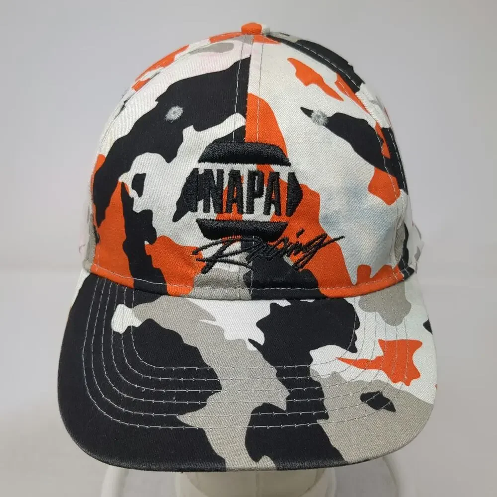NAPA Racing Baseball Cap White Camo One Size Slideback Hat Cotton Racing Logo